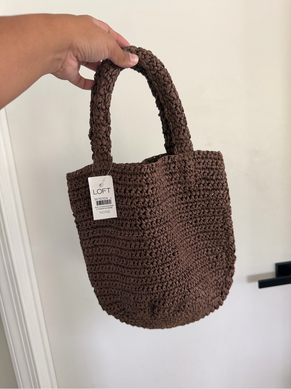 BNWT LOFT Raffia Woven Bag